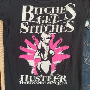 Bitches Get Stitches Hustler tee